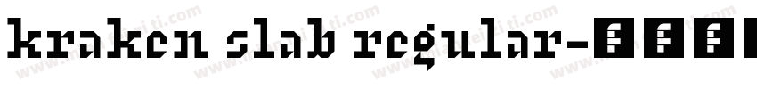 kraken slab regular字体转换